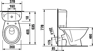 Унитаз-компакт Jika Lyra белый 8.2423.4.000.242.9 Унитаз-компакт Jika Lyra белый 8.2423.4.000.242.9, 2