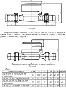 Счетчик воды импульсный Ду15 Бетар СГВ-15 Д Счетчик воды импульсный Ду15 Бетар СГВ-15 Д, 2