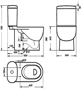 Унитаз-компакт Sanita Luxe Art Comfort белый WC.CC/Art/2-DM/WHT.G/S1 Унитаз-компакт Sanita Luxe Art Comfort белый WC.CC/Art/2-DM/WHT.G/S1, 2
