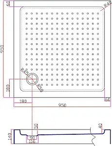 Поддон для душа Cezares Tray TRAY-A-A-95-15-W Поддон для душа Cezares Tray TRAY-A-A-95-15-W, 5