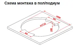 Ванна акриловая с гидромассажем Gemy 210x210 G9060 K Ванна акриловая с гидромассажем Gemy 210x210 G9060 K, 3