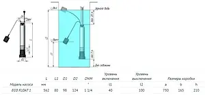 Насос колодезный центробежный 4" Unipump ECO FLOAT-1 93868 Насос колодезный центробежный 4" Unipump ECO FLOAT-1 93868, 3