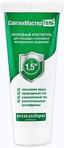 Гель анаэробный до 1½" 15г зеленый СантехМастер Гель 04013 Гель анаэробный до 1½" 15г зеленый СантехМастер Гель 04013, 1