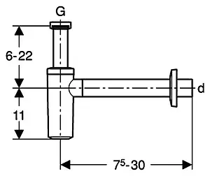 Сифон бутылочный для раковины Geberit белый 151.034.11.1 Сифон бутылочный для раковины Geberit белый 151.034.11.1, 2