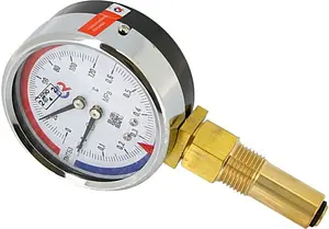 Термоманометр радиальный Росма ТМТБ-31Р.1 80мм 6 бар 120°С гильза 46мм ½" 00000002329 Термоманометр радиальный Росма ТМТБ-31Р.1 80мм 6 бар 120°С гильза 46мм ½" 00000002329, 1