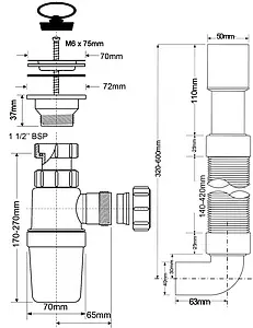 Сифон бутылочный для мойки Mc Alpine MRSK9 Сифон бутылочный для мойки Mc Alpine MRSK9, 2
