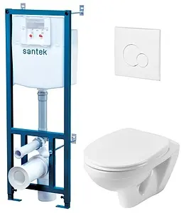 Комплект 5 в 1 Santek Бореаль 1WH302464 с кнопкой белый глянцевый Комплект 5 в 1 Santek Бореаль 1WH302464 с кнопкой белый глянцевый, 1