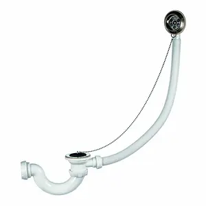 Слив-перелив для ванны Wirquin хром 30718058 Слив-перелив для ванны Wirquin хром 30718058, 1