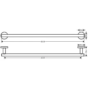 Полотенцедержатель Hansgrohe Logis Universal хром 41716000 Полотенцедержатель Hansgrohe Logis Universal хром 41716000, 2