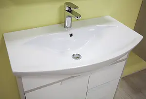 Тумба-умывальник напольная Aquaton Рико 80 белый/ясень фабрик 1A2154K1RIB90 Тумба-умывальник напольная Aquaton Рико 80 белый/ясень фабрик 1A2154K1RIB90, 3