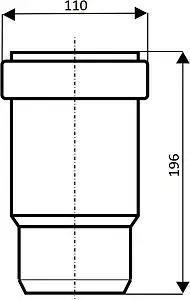 Патрубок компенсационный внутренний бесшумный D=110мм Ostendorf Skolan Safe SKL 335930 Патрубок компенсационный внутренний бесшумный D=110мм Ostendorf Skolan Safe SKL 335930, 2