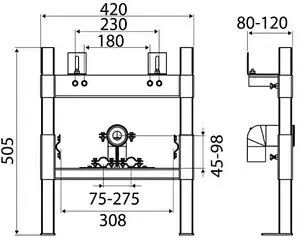 Инсталляция для биде OLI 618547 Инсталляция для биде OLI 618547, 2