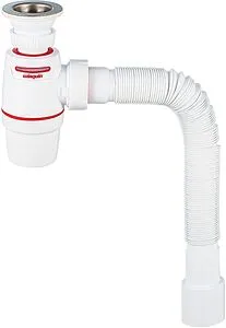 Сифон бутылочный для раковины Wirquin NEO AIR белый 30987079 Сифон бутылочный для раковины Wirquin NEO AIR белый 30987079, 1
