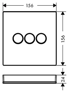 Вентиль переключающий на 3 потребителя Hansgrohe ShowerSelect Glass белый/хром 15736400 Вентиль переключающий на 3 потребителя Hansgrohe ShowerSelect Glass белый/хром 15736400, 2