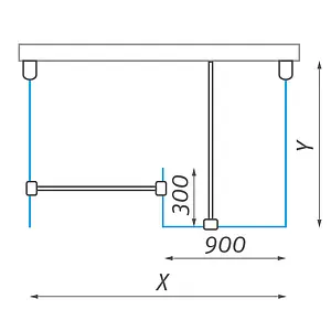 Душевое ограждение 1500x900мм прозрачное стекло Roltechnik Walk WALK E/1500 938-1500000-00-02 Душевое ограждение 1500x900мм прозрачное стекло Roltechnik Walk WALK E/1500 938-1500000-00-02, 4