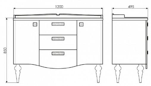 Монако 120 мебель для ванной comforty