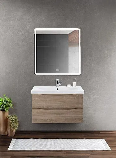 Тумба-умывальник подвесная BelBagno MARINO-CER 80 Rovere Bianco MARINO-CER-800-2C-SO-WO-P+BB-0322-80-LVB