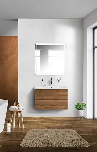 Тумба-умывальник подвесная BelBagno ALBANO 90 Rovere Rustico ALBANO-900-2C-SO-RR+BB900/455-LV-MR-ALR