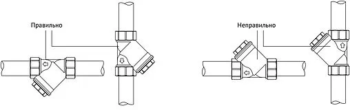 Фильтр угловой сетчатый ½&quot;в x ½&quot;в Uni-Fitt Optimal 211G3001
