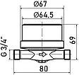 Счетчик воды импульсный Ду15 Itelma WFK24.D080