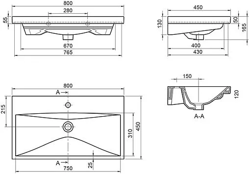 Раковина BelBagno MARINO-CER 80 белый BB-0322-80-LVB