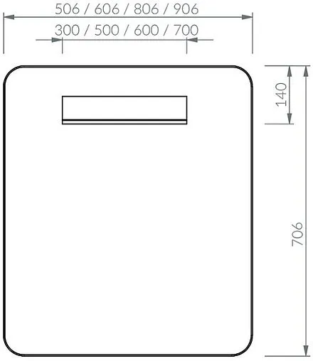 Зеркало с подсветкой Ravak Strip 50 чёрный X000001569