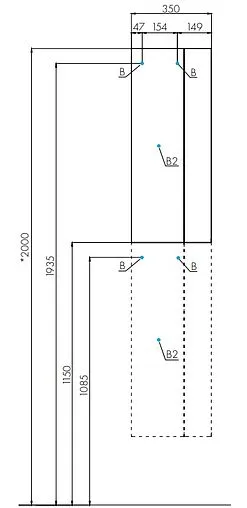 Шкаф Aquaton Терра 35 антрацит/дуб кантри 1A247103TEKA0