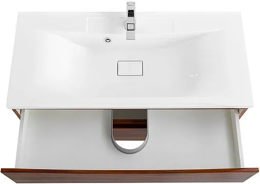 Тумба-умывальник подвесная BelBagno MARINO 100 Rovere Ciliegio MARINO-1000-2C-SO-RC-P+BB1000/445-LV-MR-PR