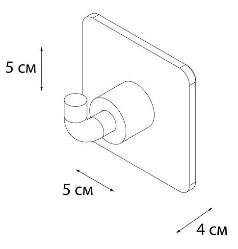 Крючок Fixsen Square хром FX-93105