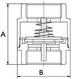 Клапан обратный пружинный 1"в x 1"в TIM JH-1012