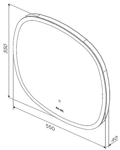 Зеркало с подсветкой Am.Pm Func 55x55 M8FMOX0551WGS