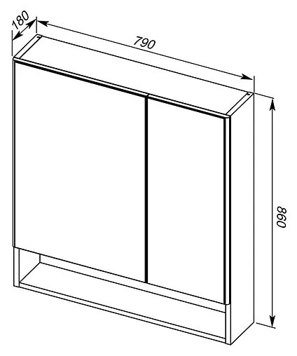 Шкаф-зеркало Aquanet Виго 80 L белый 00183401