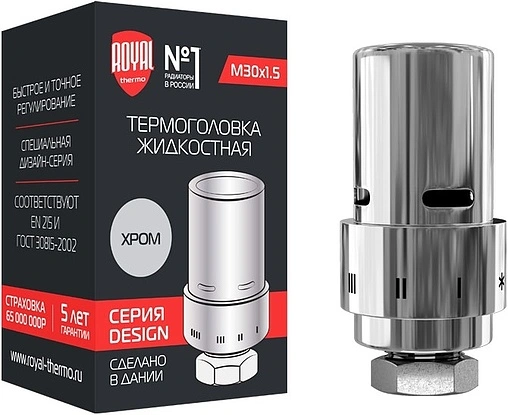 Головка термостатическая M30x1.5 Royal Thermo хром RTE 07.0006M