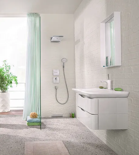 Смеситель для раковины Hansgrohe PuraVida 100 белый/хром 15075400