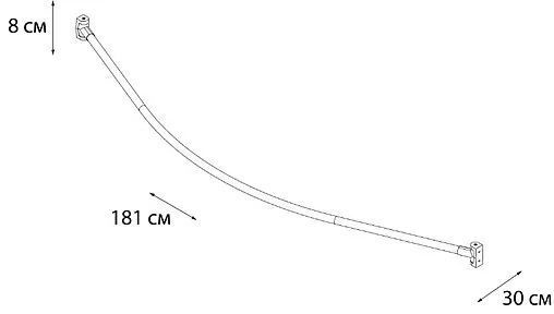 Карниз для ванны дугообразный Fixsen хром FX-25144