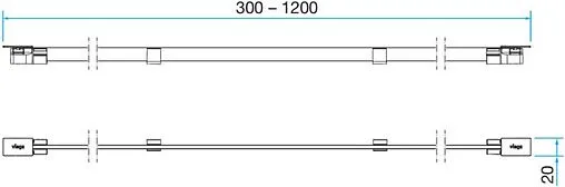 Решетка для лотка встраиваемого в стену 300-1200мм Viega Advantix Vario 4967.31 736576