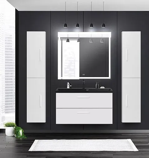 Шкаф-пенал подвесной BelBagno AURORA 30 Bianco Opaco AURORA-1600-2A-SC-BO-P-R