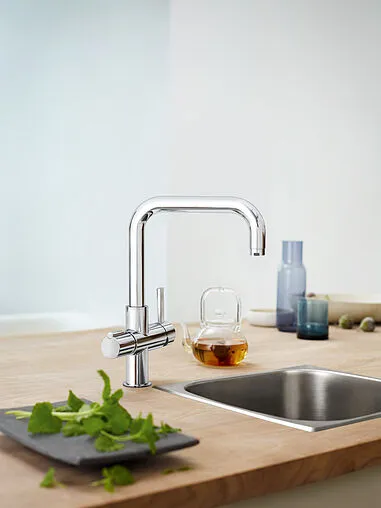 Смеситель для кухни со встроенным нагревом воды Grohe Red Duo хром 30145000