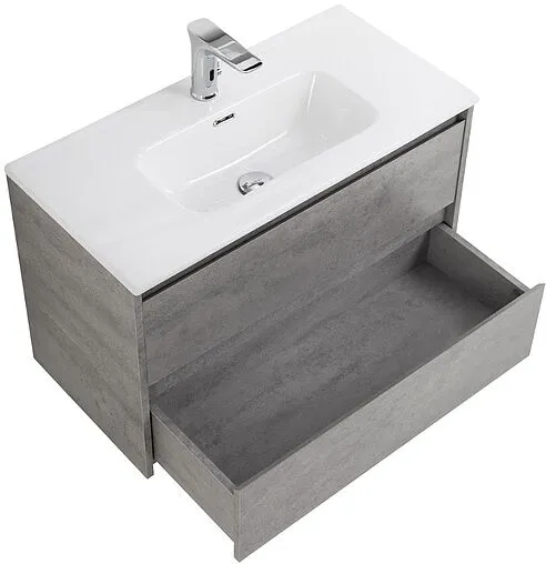 Тумба-умывальник подвесная BelBagno KRAFT 39 80 Cemento Grigio KRAFT 39-800/390-2C-SO-CG+BB800/390ETL