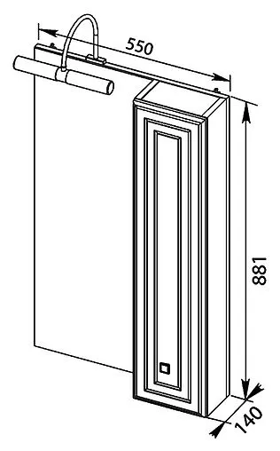 Шкаф-зеркало Aquanet Стайл 55 белый 181511