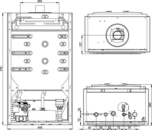 Настенный газовый котел двухконтурный турбированный 16кВт Navien Heatluxe NGB210 16K PNGB2100016L001