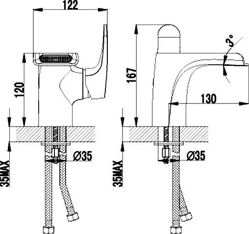 Смеситель для раковины Lemark Shift хром LM4346C