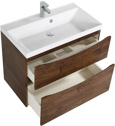 Тумба-умывальник подвесная BelBagno MARINO-H60 60 Rovere Moro MARINO-H60-600-2C-SO-RW-P+BB600/450-LV-MR-AST