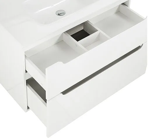 Тумба-умывальник подвесная BelBagno ETNA H-60 90 Bianco Lucido ETNA-H60-900-2C-SO-BL-P+