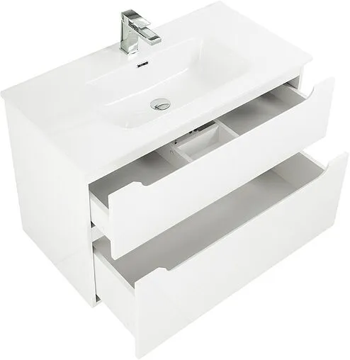 Тумба-умывальник подвесная BelBagno ETNA H-60 90 Bianco Lucido ETNA-H60-900-2C-SO-BL-P+