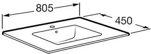 Раковина Roca Unik Oval 80 белый 327826000