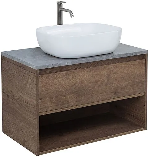 Тумба-умывальник подвесная BelBagno KRAFT 100 Rovere Tabacco KRAFT-1000-1C-SO-RT+