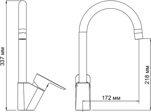 Смеситель для кухни Wasserkraft Leine хром 3507