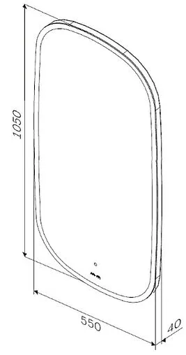 Зеркало с подсветкой Am.Pm Func 100x55 M8FMOX0551WGH