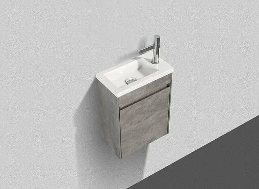 Тумба под умывальник подвесная BelBagno PIETRA MINI 40 L Stucco Cemento PIETRA MINI-400-1A-SO-SCM-L